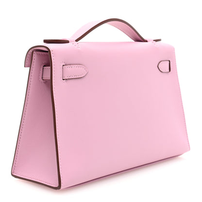 Hermes Swift Kelly Pochette Clutch Mauve Sylvestre 3 of 11