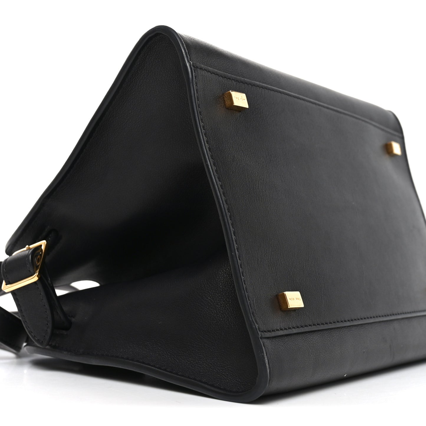 Polished Saddle Calfskin Soft Margaux 10 Bag Black