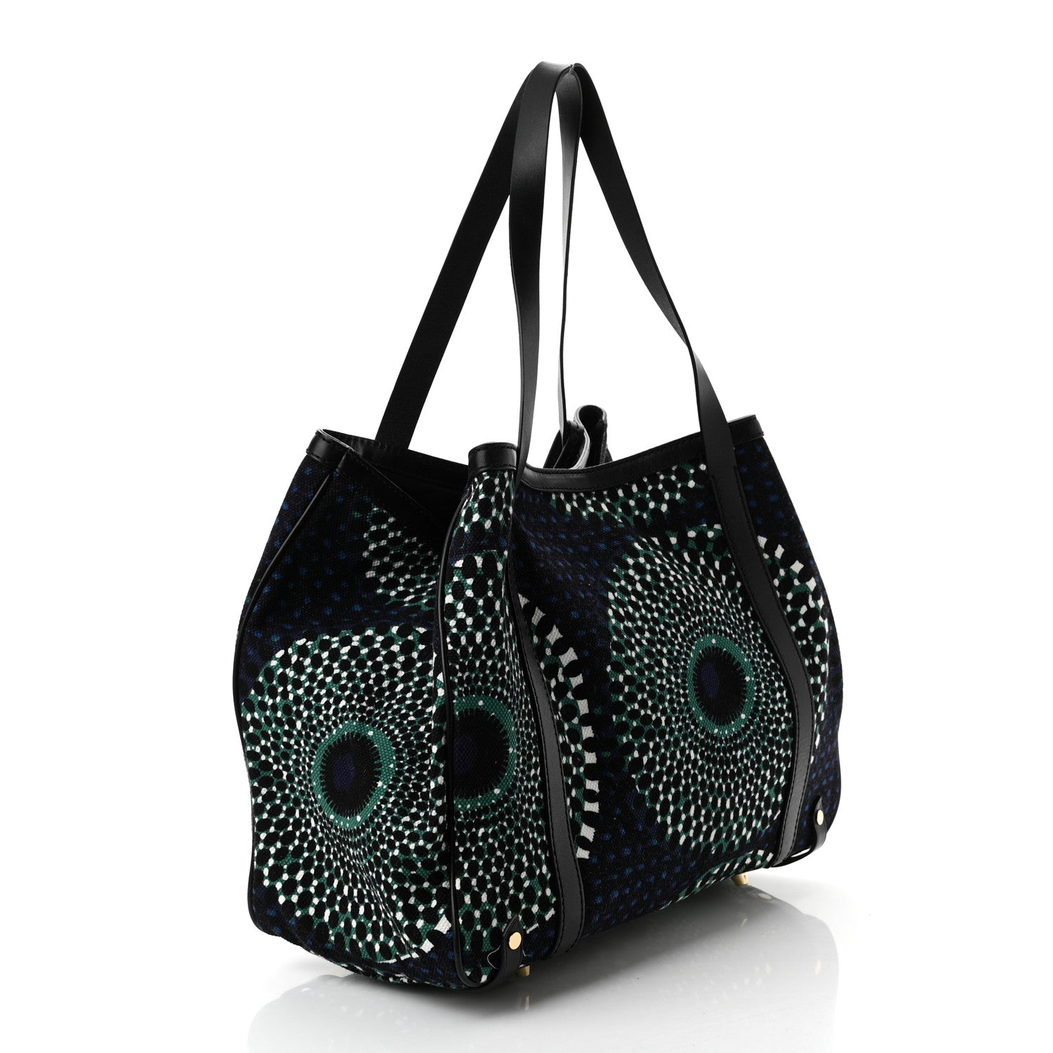 Burberry Summer Sun Canvas Medium Havenmore Tote Dark Peacock 3 of 11