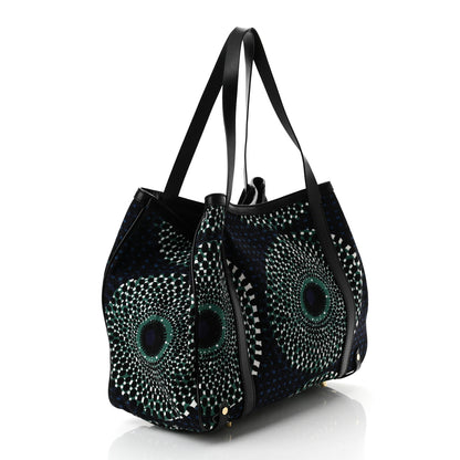 Burberry Summer Sun Canvas Medium Havenmore Tote Dark Peacock 3 of 11
