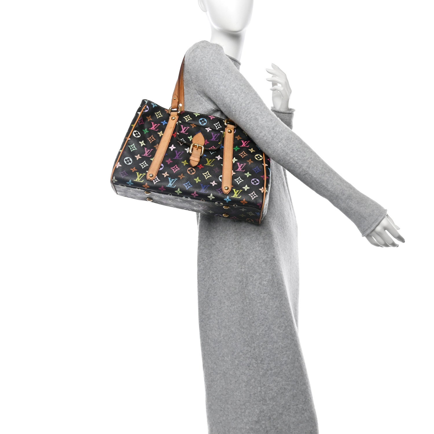 Louis Vuitton Monogram Multicolor Aurelia MM Black 2 of 12