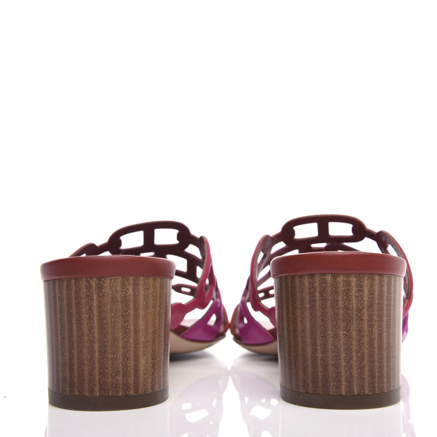 Nappa Tandem Sandals 36 Rouge Azalee