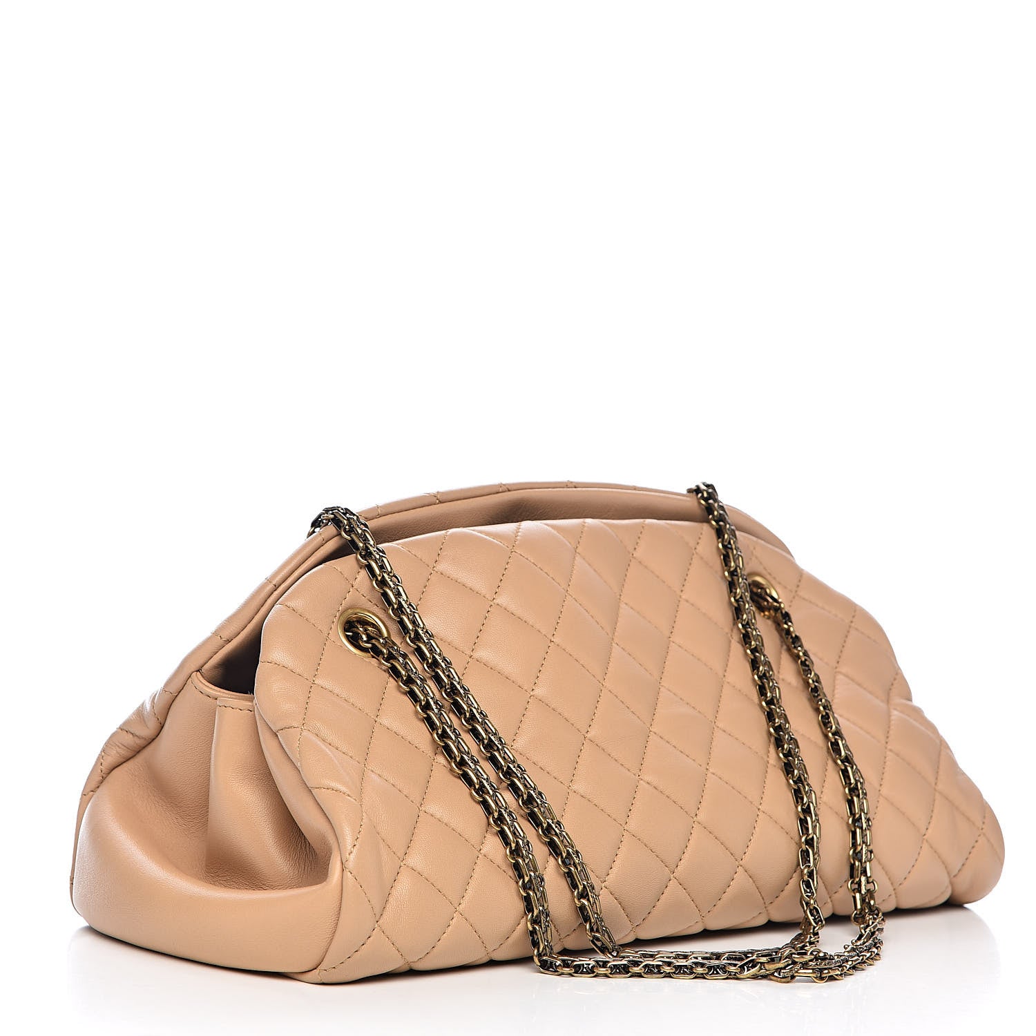 Chanel Lambskin Quilted Medium Just Mademoiselle Beige 2 of 12