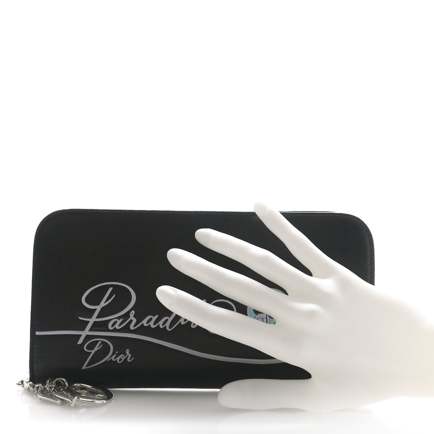 Calfskin Paradise Diorissimo Voyageur Wallet Black