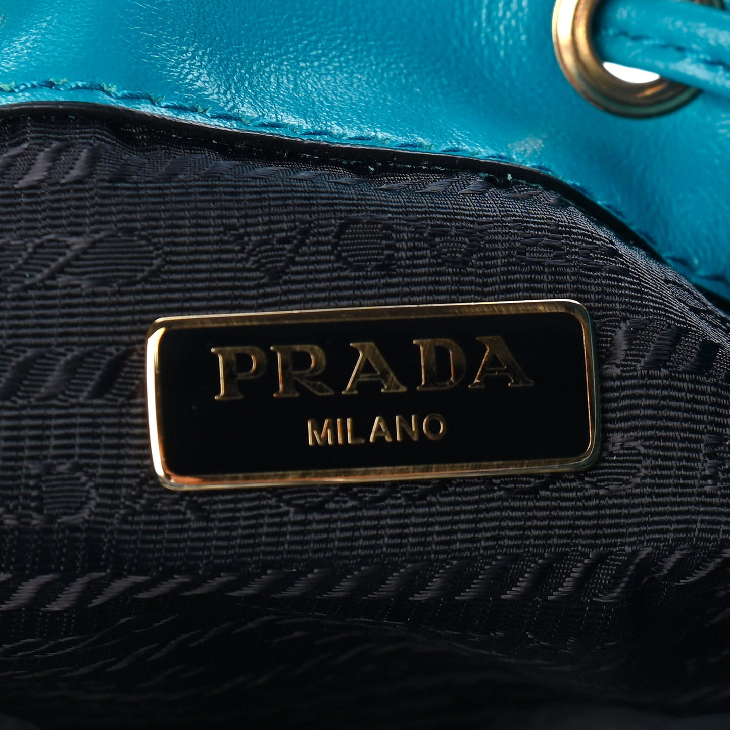 Light Calfskin Saffiano Mini Bucket Crossbody Bag Voyage