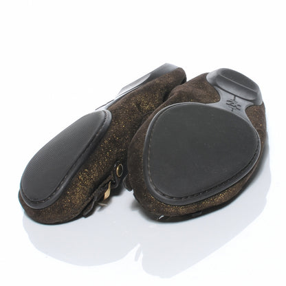 Louis Vuitton Suede Shimmer Whisper Flats 38 Brown 5 of 7