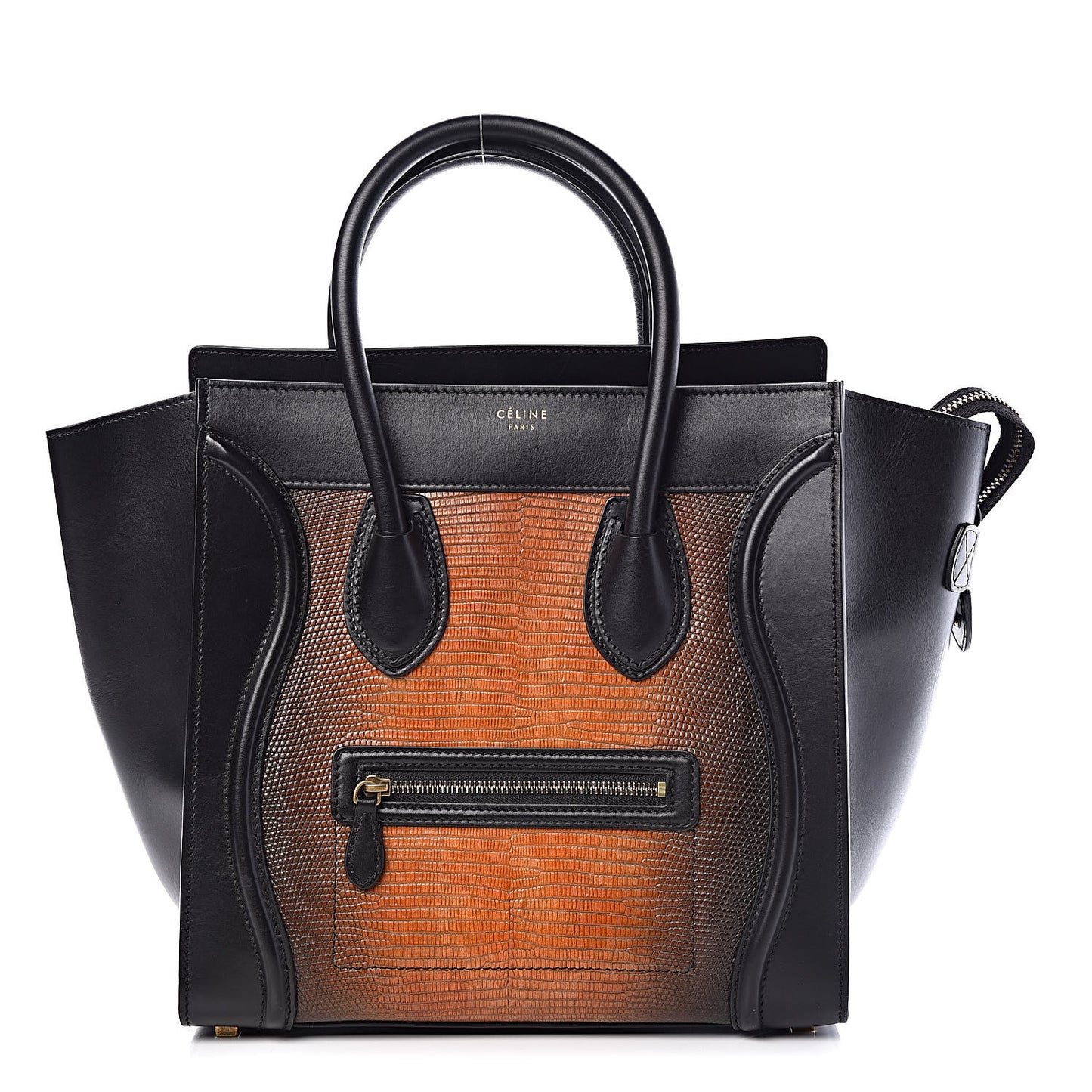 Lizard Mini Luggage Cognac