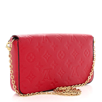 Louis Vuitton Empreinte Pochette Felicie Chain Wallet Cherry 3 of 11