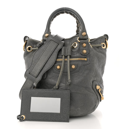 Balenciaga Agneau Giant 12 Gold Hardware Mini Pompon Gris Tarmac 3 of 15