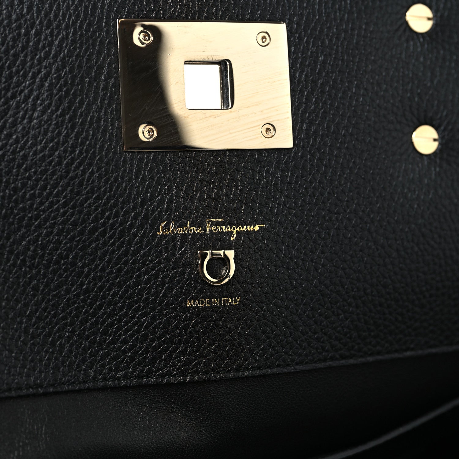 Salvatore Ferragamo Calfskin Large The Studio Bag Black 6 of 10