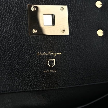 Salvatore Ferragamo Calfskin Large The Studio Bag Black 6 of 10