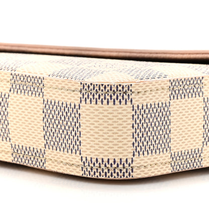 Louis Vuitton Damier Azur Calfskin Pochette Felicie Eau De Rose 11 of 20