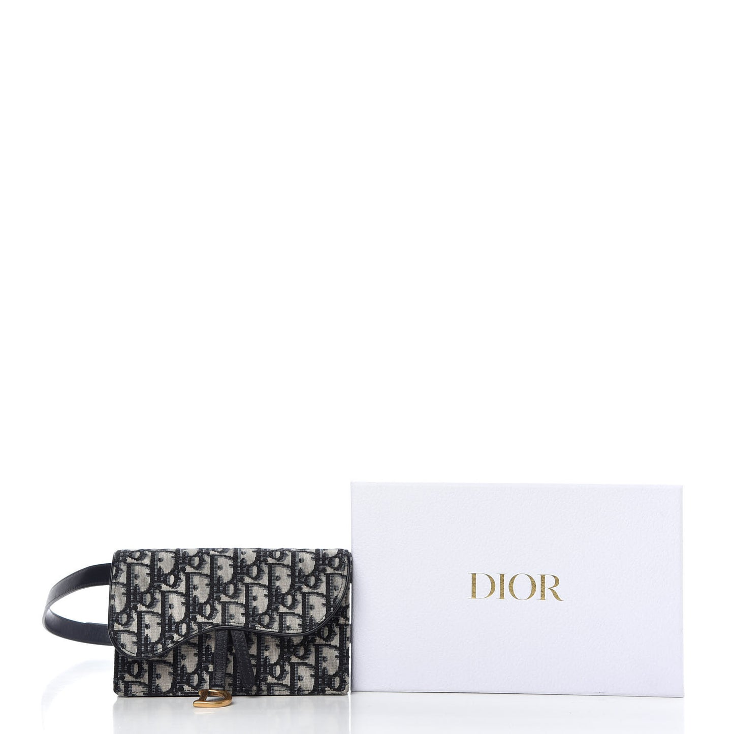 Oblique Saddle Belt Bag Blue