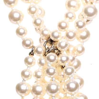 Chanel Pearl Multi Strand CC Necklace Gold 4 of 6