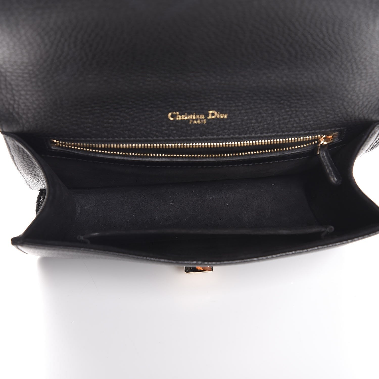 Christian Dior Grained Calfskin Medium Diorama Flap Bag Black 5 of 8