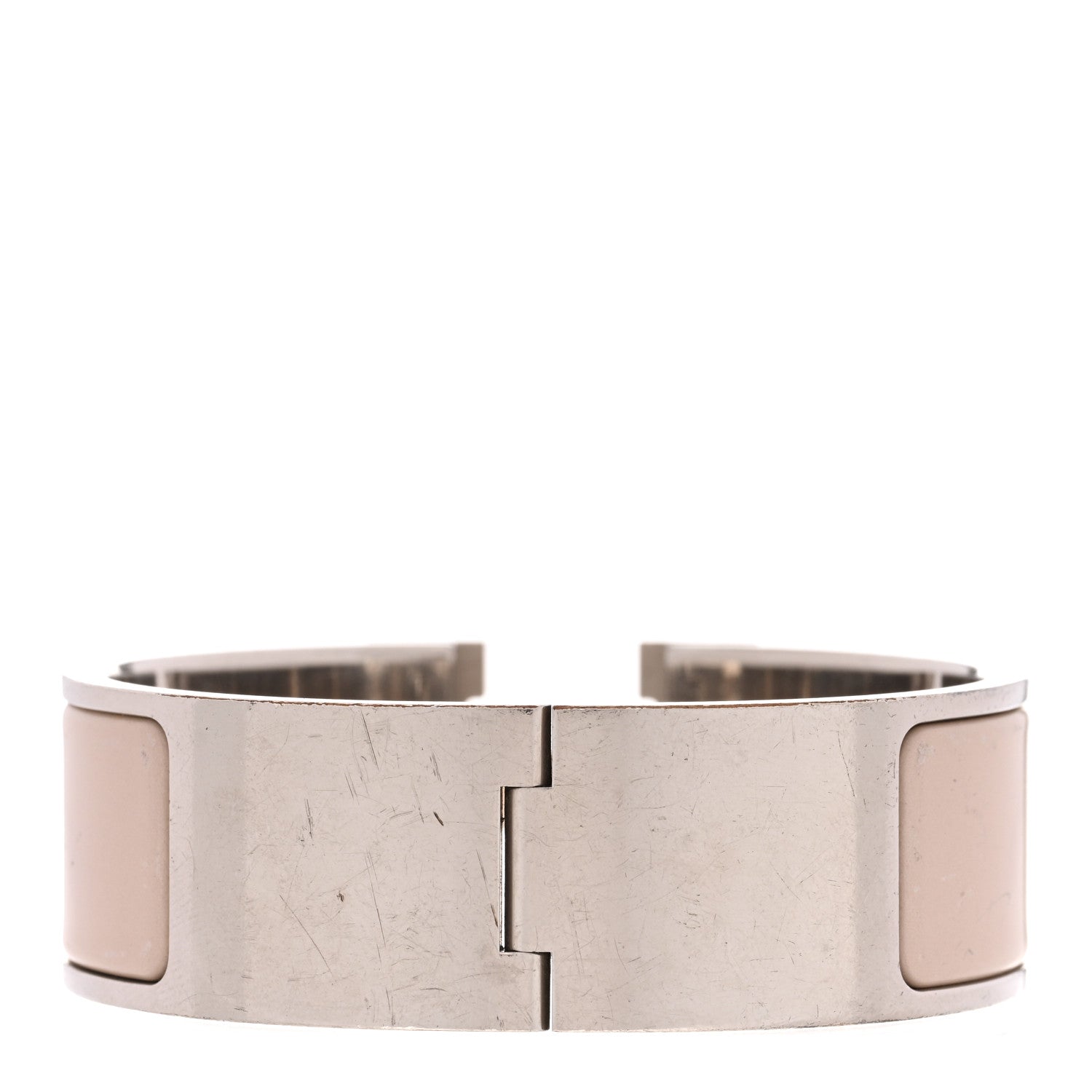 Hermes Enamel Wide Clic Clac H Bracelet PM Blanc Percale 3 of 4
