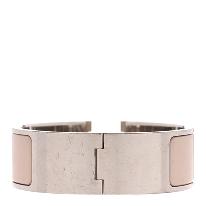 Hermes Enamel Wide Clic Clac H Bracelet PM Blanc Percale 3 of 4