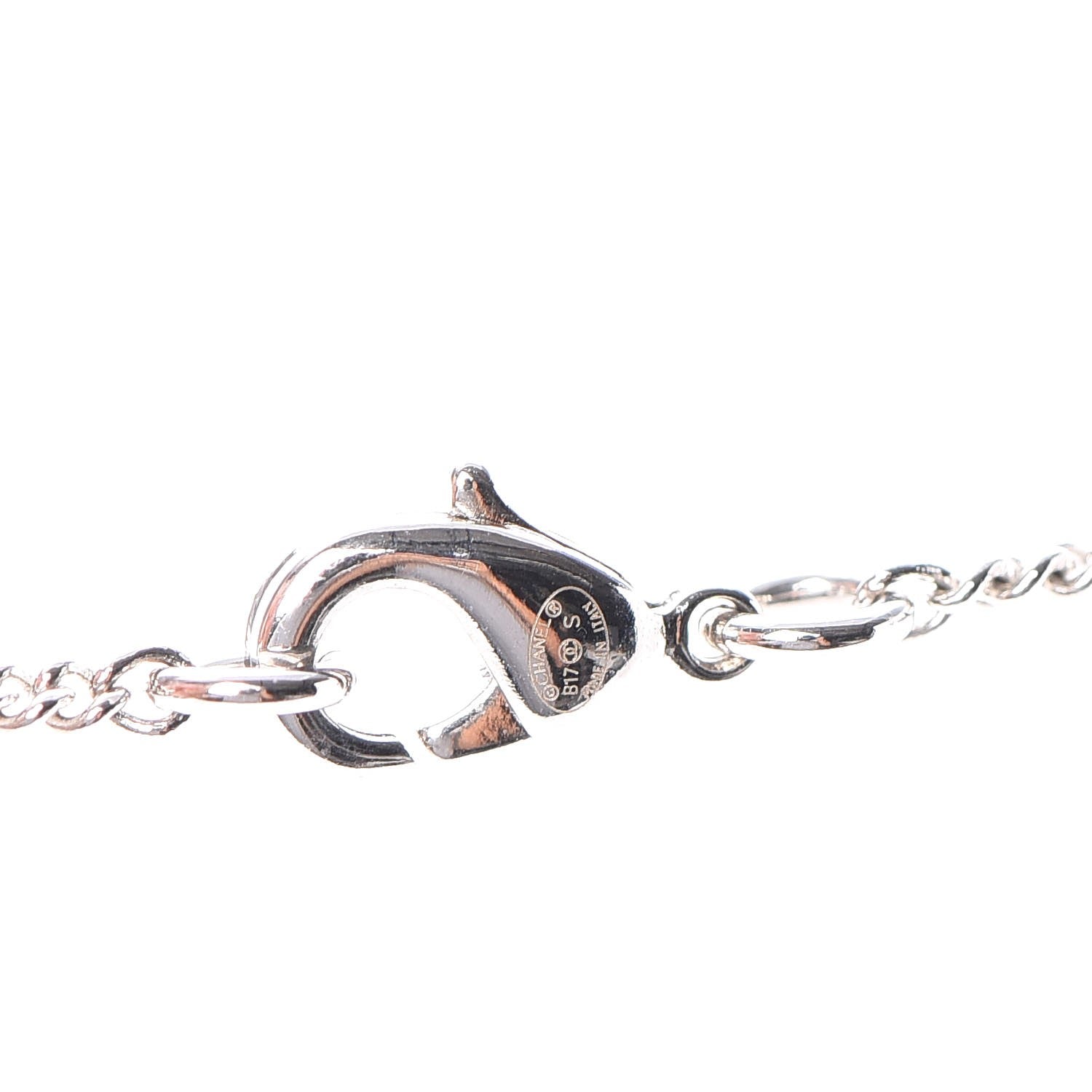 Chanel Crystal Strass Necklace Silver 4 of 5