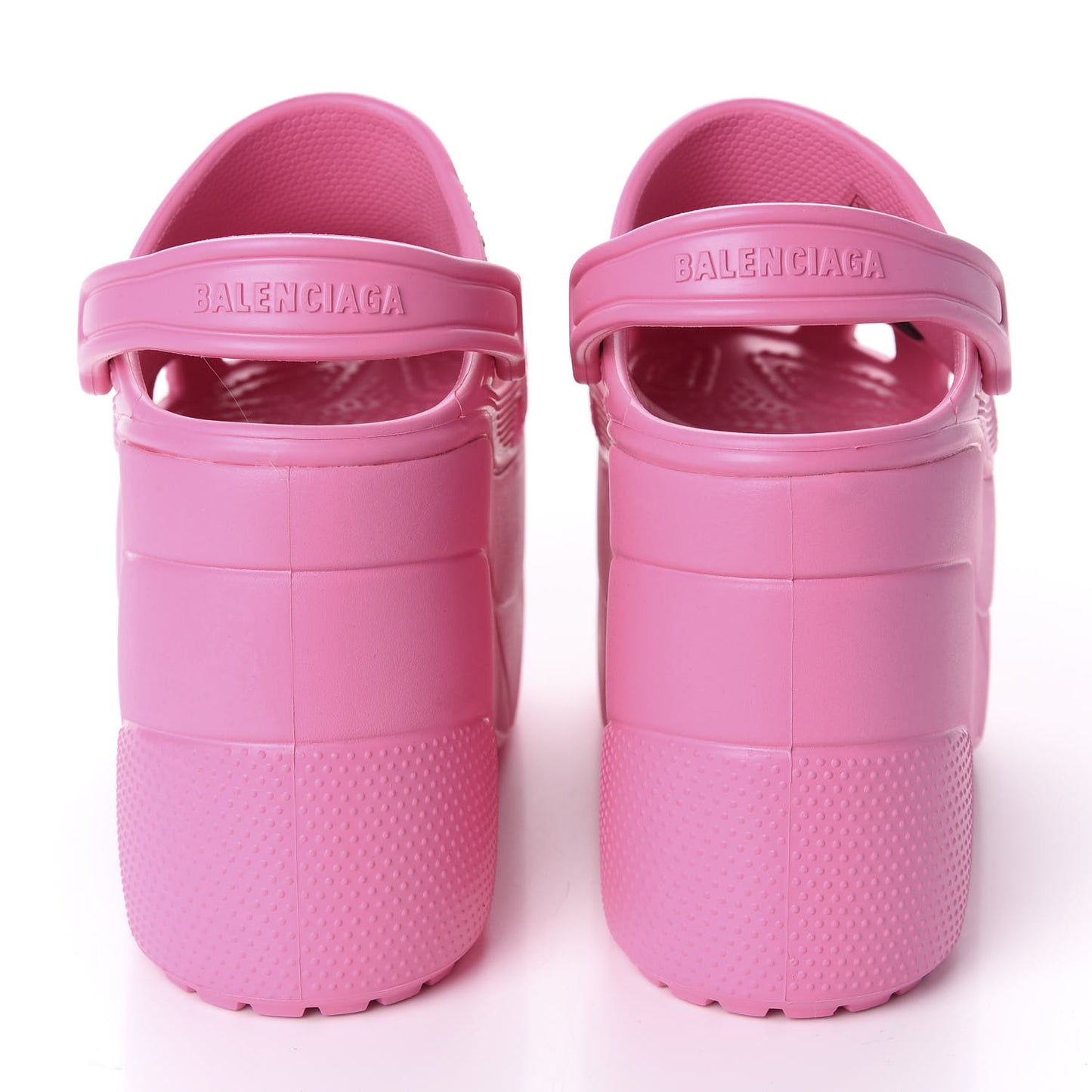 X CROCS Rubber Textured Womens Platform Sandals 37 Rose Bonbon