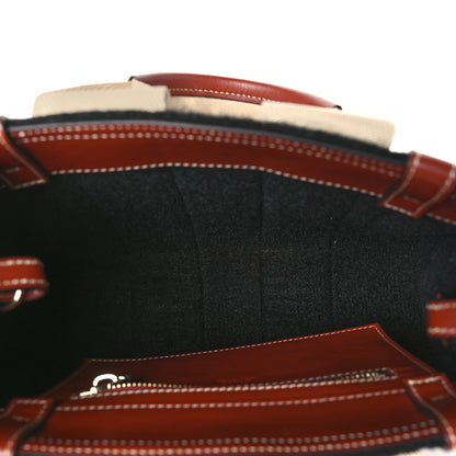 Chloe Felt Calfskin Small Woody Ribbon Tote With Strap Black 5 of 11