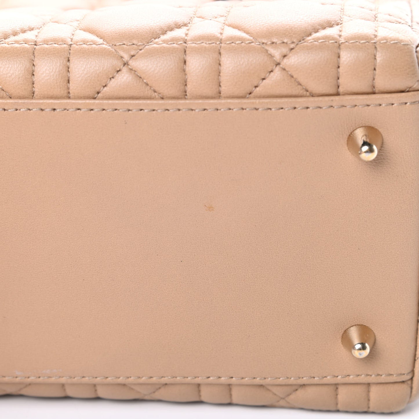 Lambskin Cannage Medium Lady Dior Beige