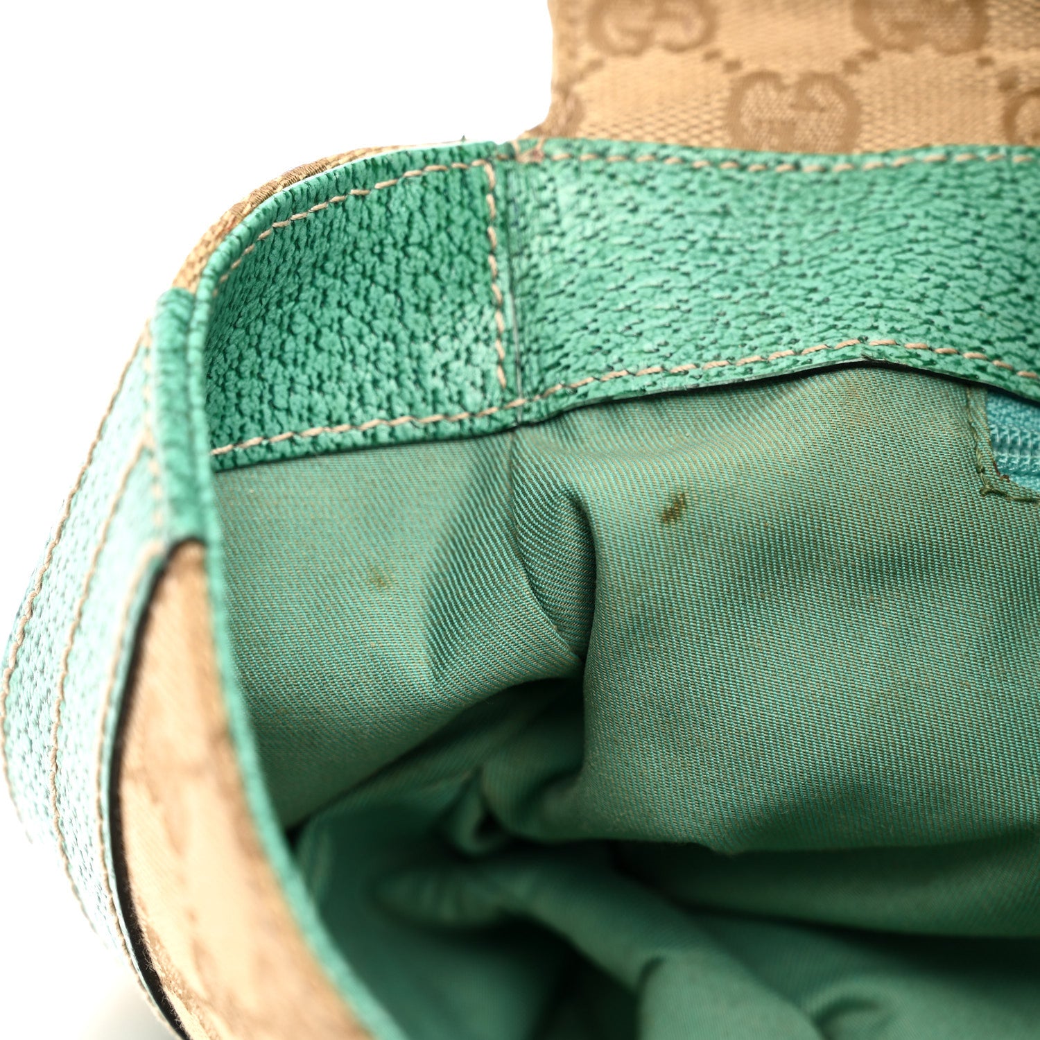 Gucci Monogram Satchel Bag Turquoise 11 of 15