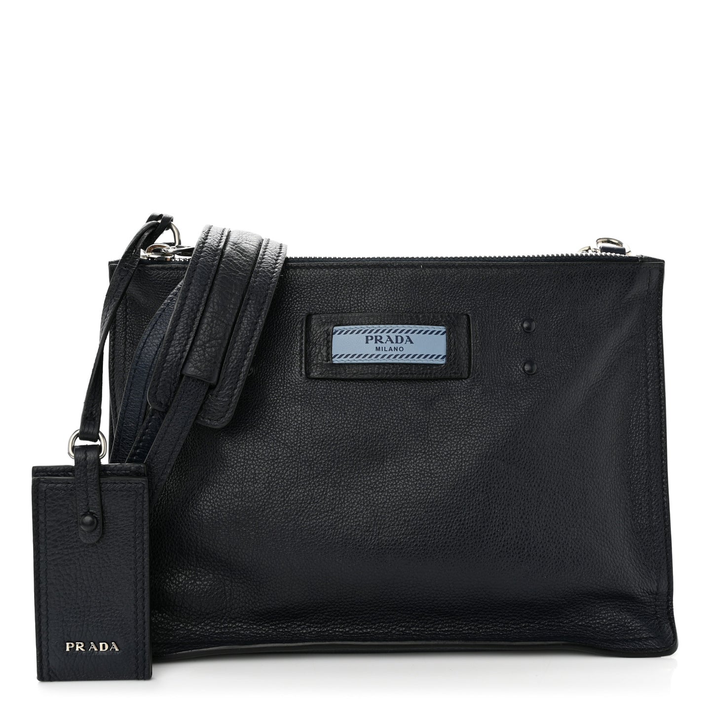 Glace Calf Etiquette Crossbody Black Astrale