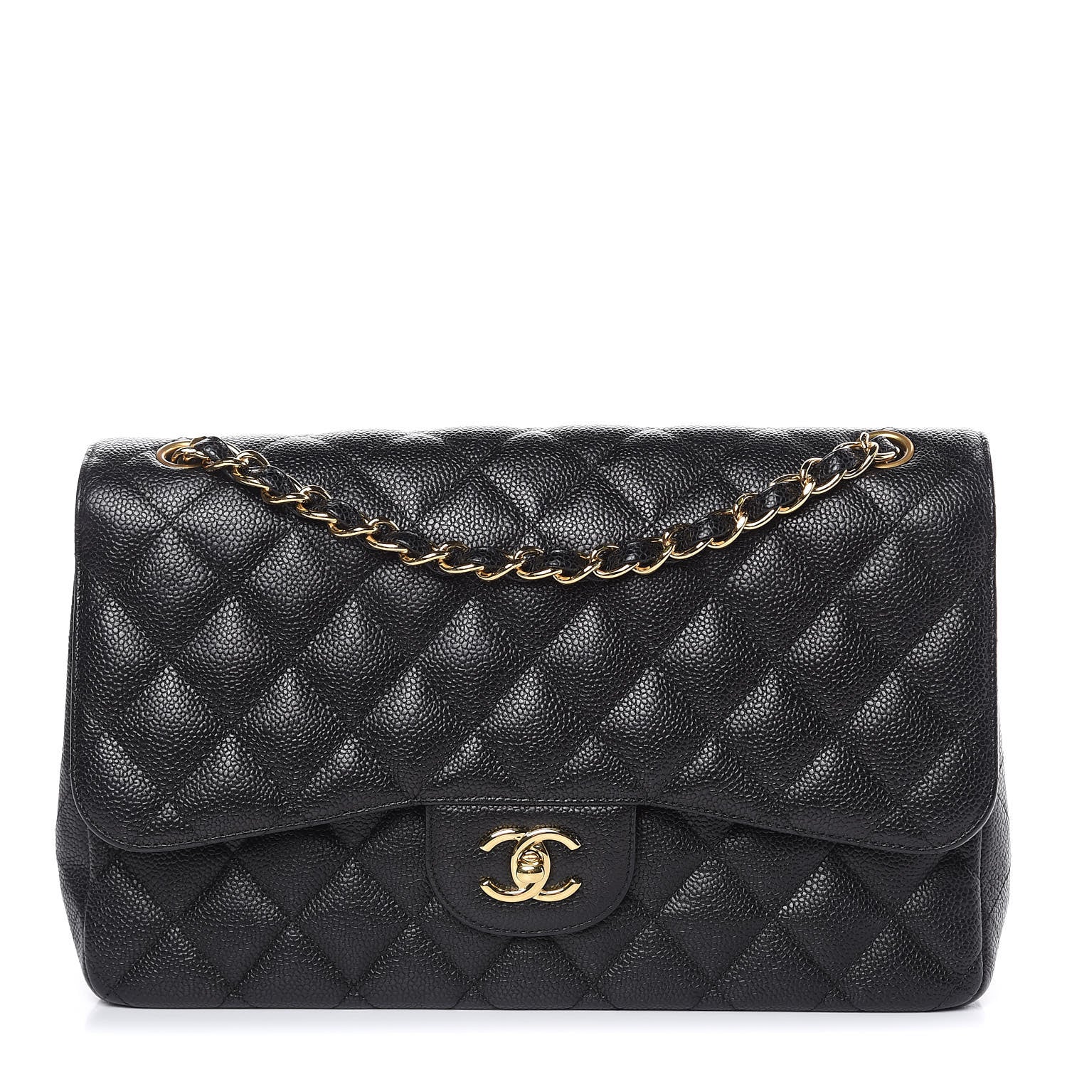 Chanel Caviar Quilted Jumbo Double Flap Black 1 of 9