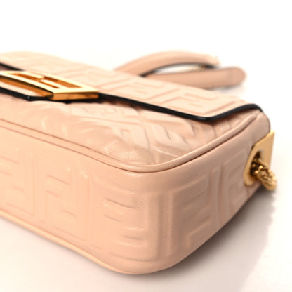 Fendi Nappa Small FF Embossed Midi Chain Baguette Light Rose 9 of 9
