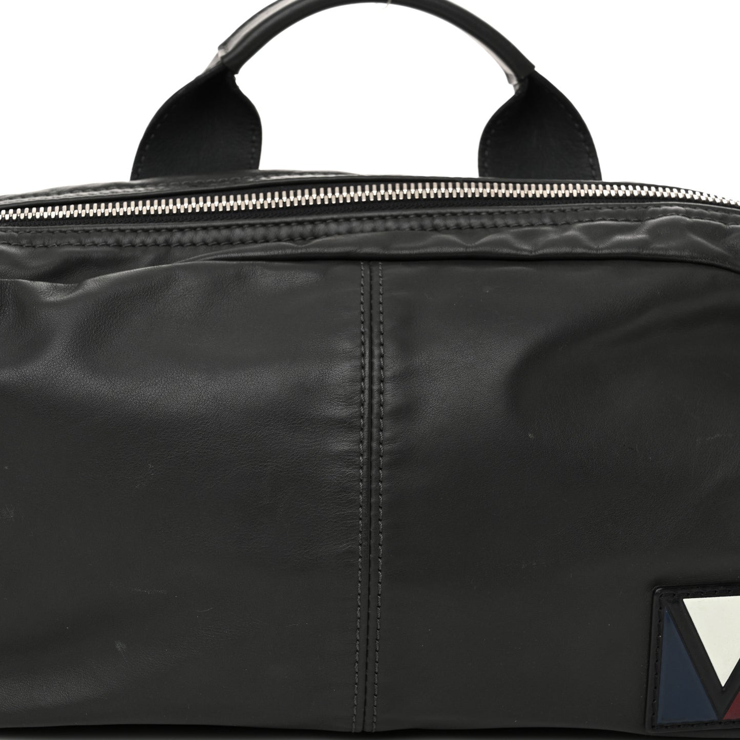 Calfskin Nylon V Line Bumbag Asphalt