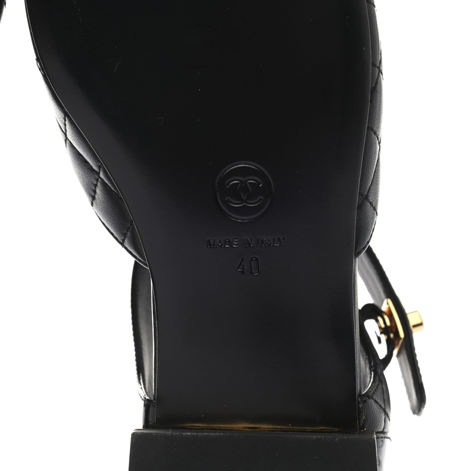 Chanel Patent Lambskin Quilted Cap Toe Ballerina Flats 40 Black 6 of 8