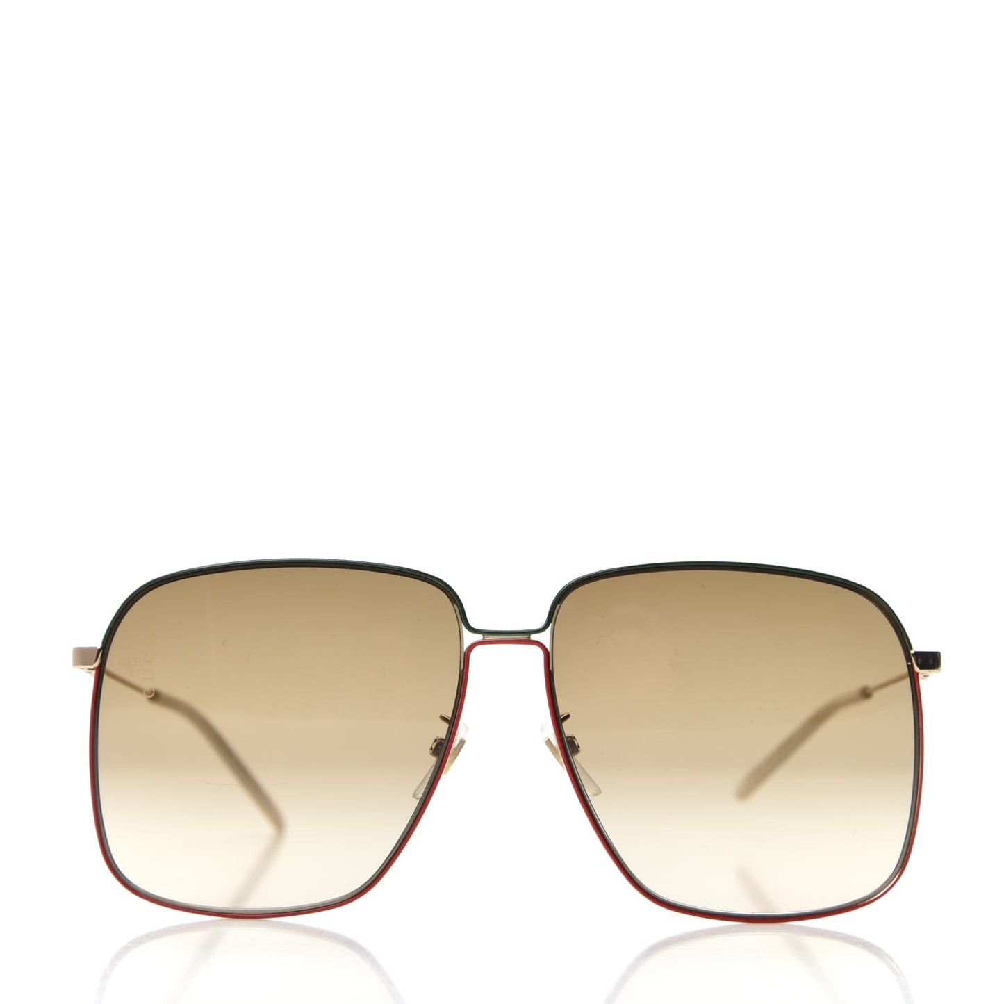Web Rectangular Frame Interlocking G Sunglasses GG0394S Green Red