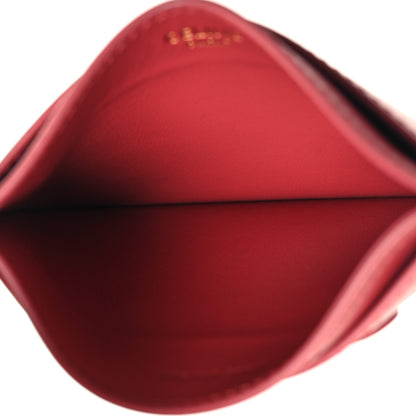 Celine Smooth Calfskin Cuir Triomphe Card Holder Lipstick 5 of 8