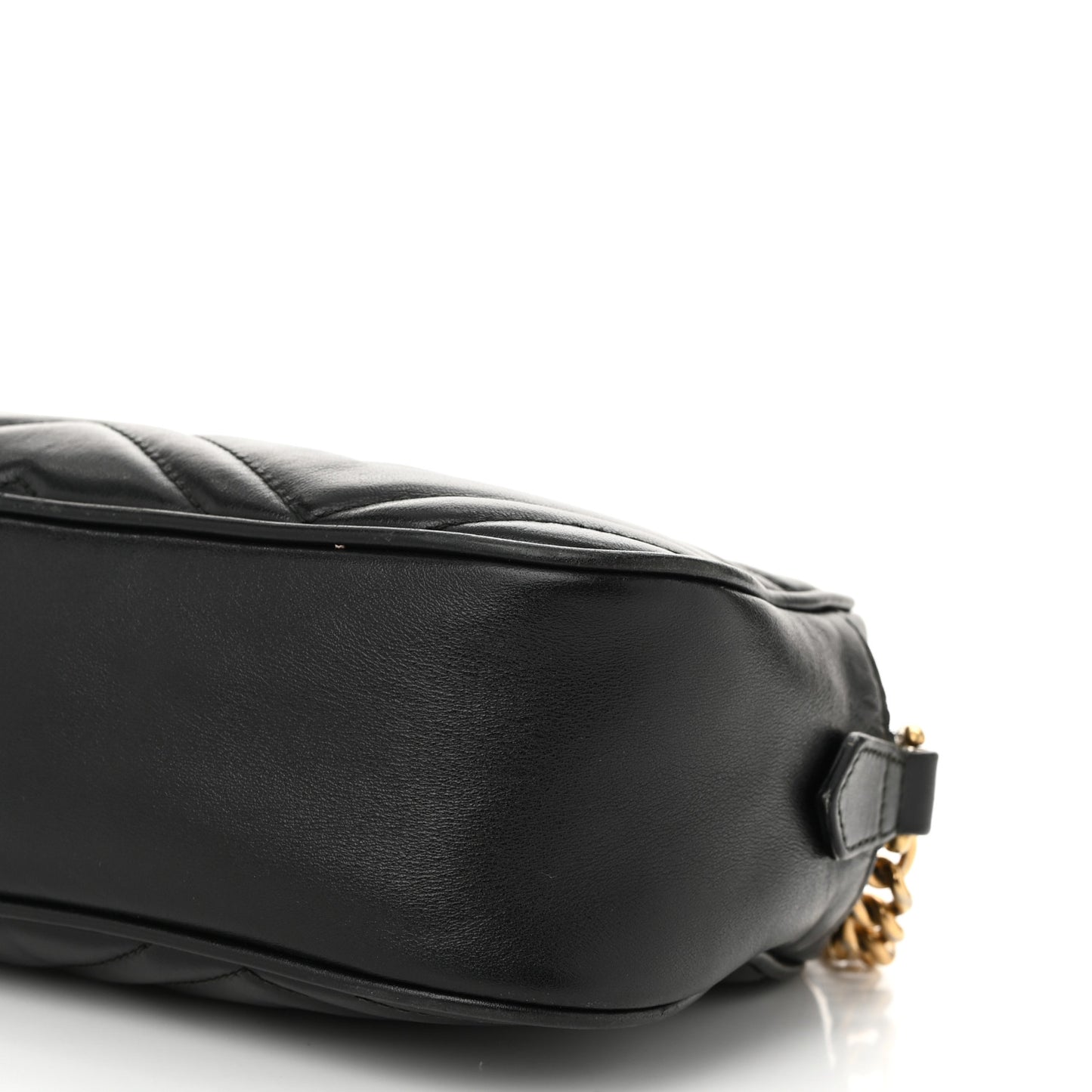 Calfskin Matelasse Small GG Marmont Chain Shoulder Bag Black