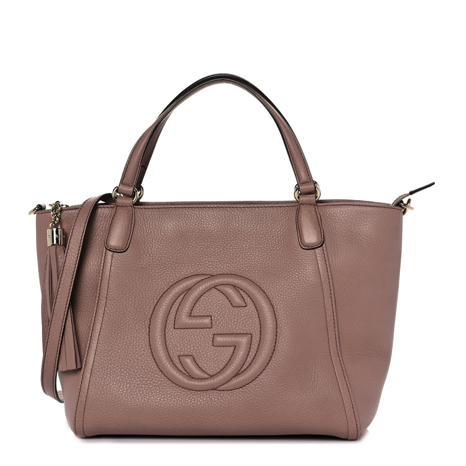 Gucci Pebbled Calfskin Small Soho Top Handle Bag Light Pink 1 of 8