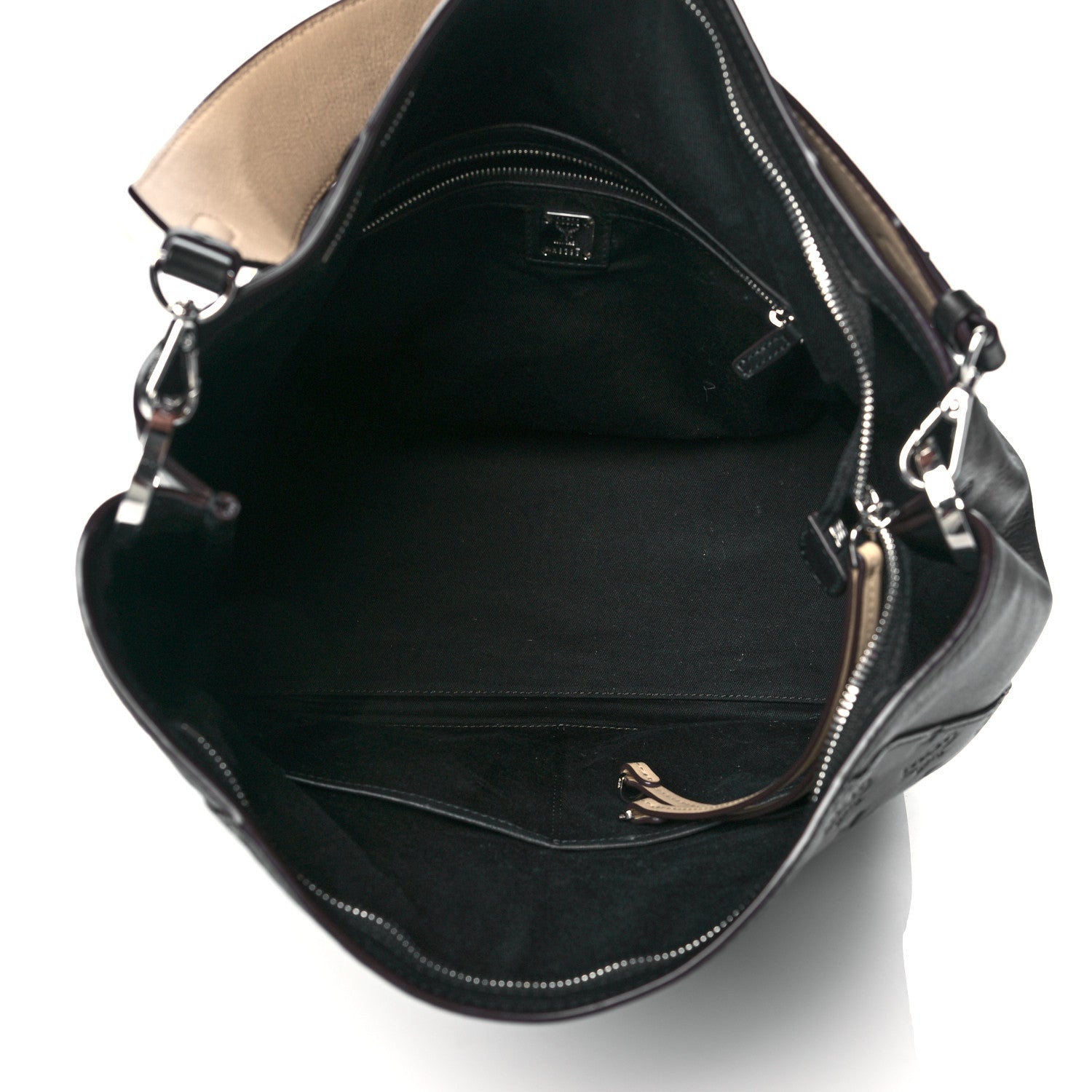 MCM Calfskin Ottomar Monogram Medium Klara Hobo Black 5 of 11