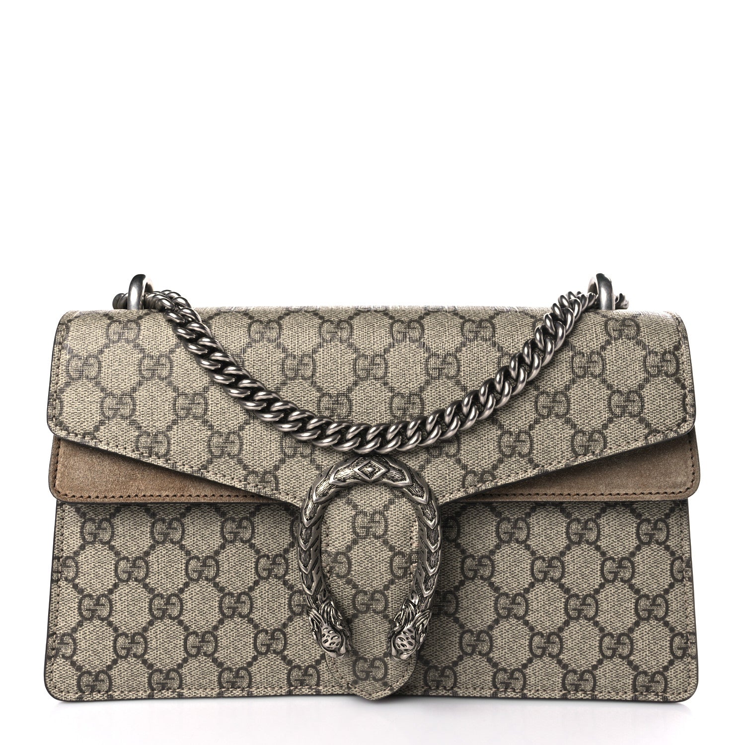 Gucci GG Supreme Monogram Small Dionysus Shoulder Bag Taupe 1 of 11