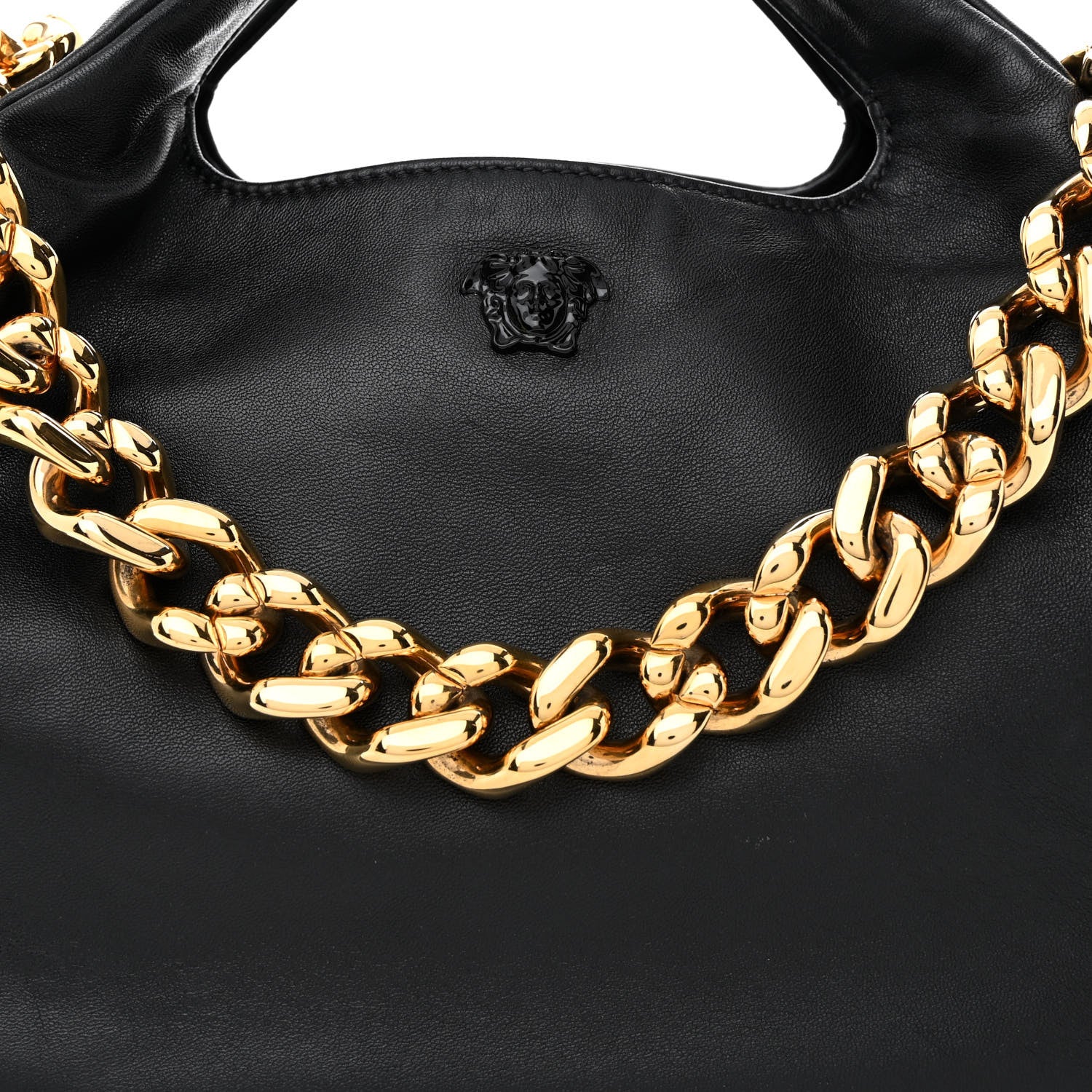 Versace Nappa Medusa Chain Shoulder Bag Black 9 of 11