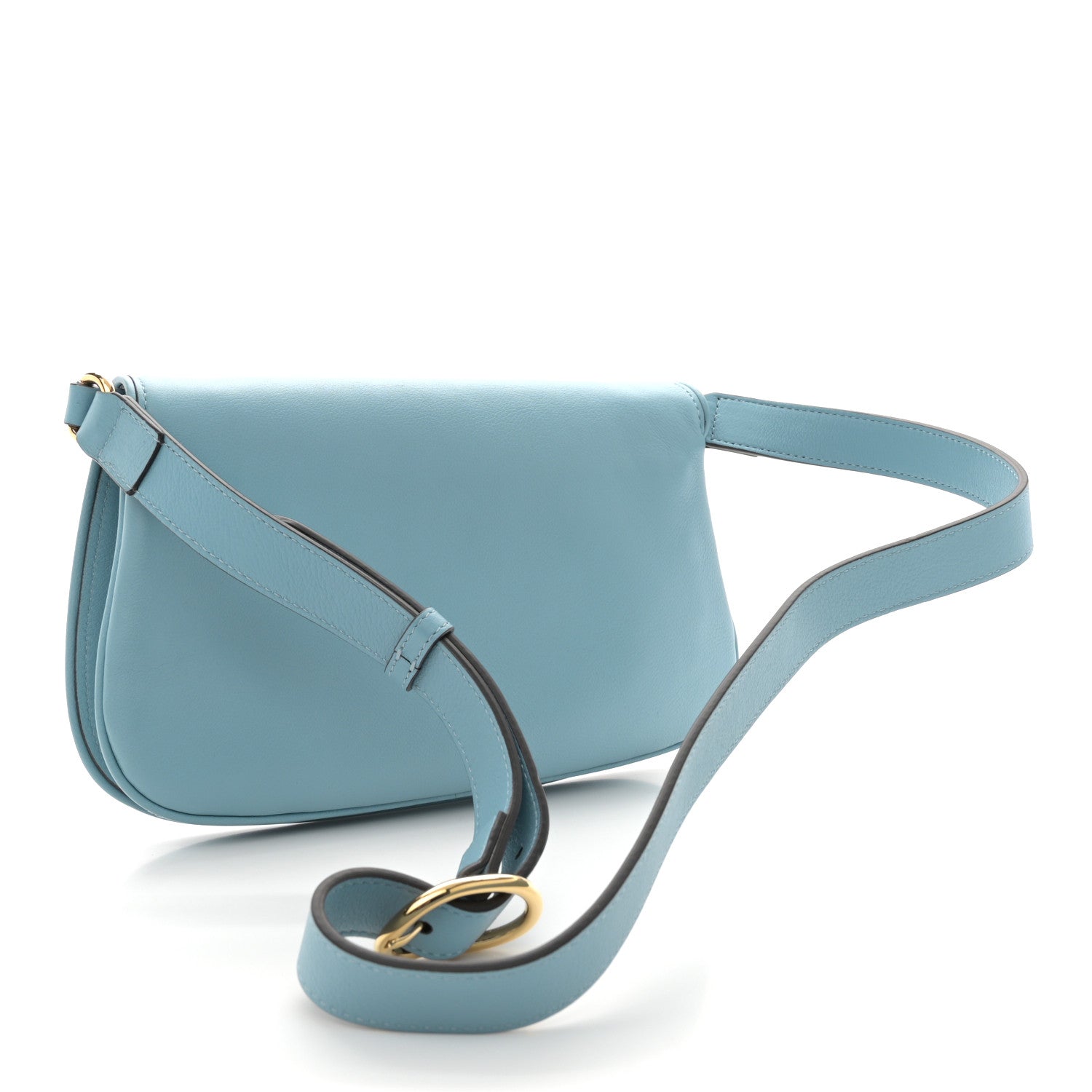 Gucci Roxy Calfskin Blondie Chain Shoulder Flap Bag Cloudy Blue 3 of 12