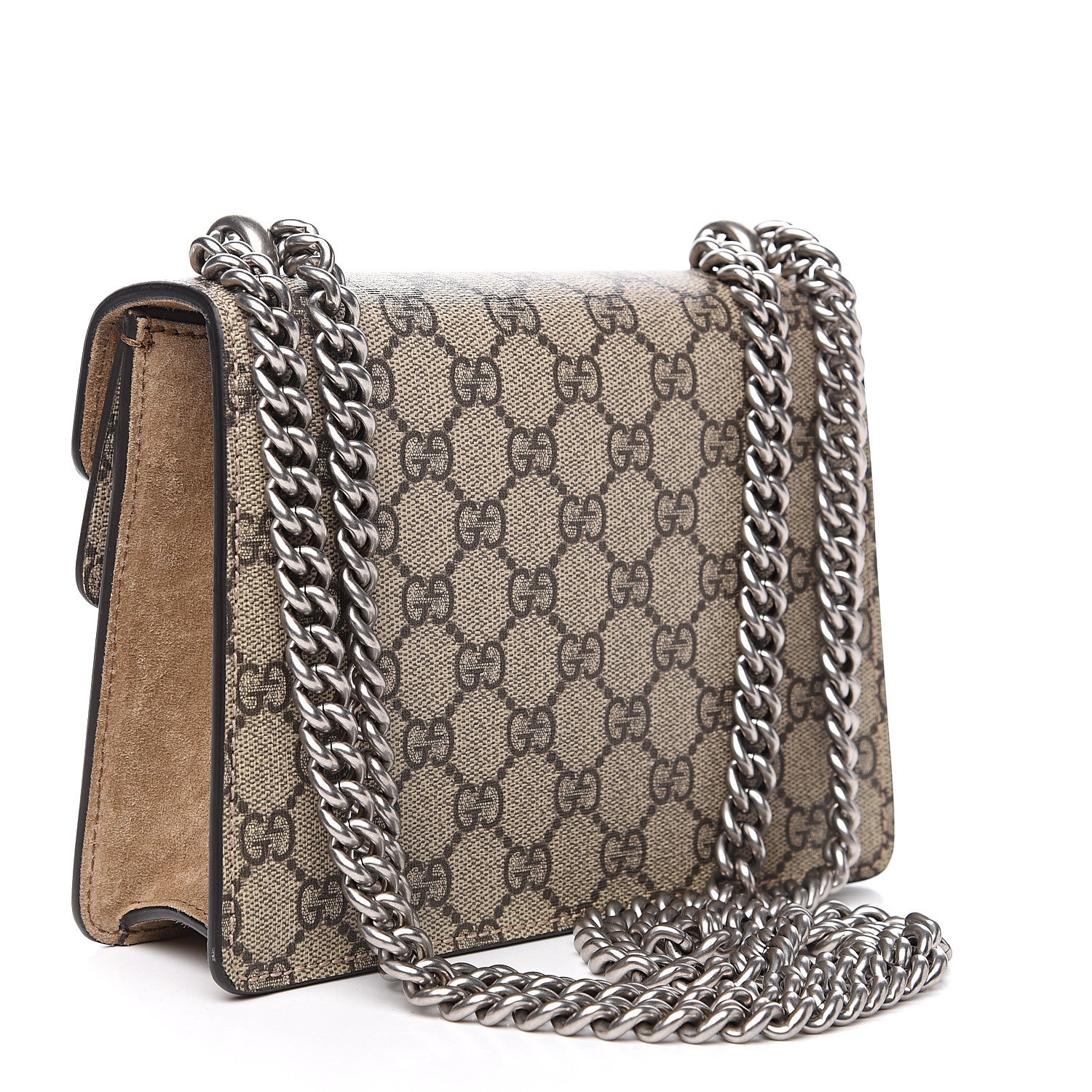 Gucci GG Supreme Monogram Mini Dionysus Shoulder Bag Taupe 2 of 9