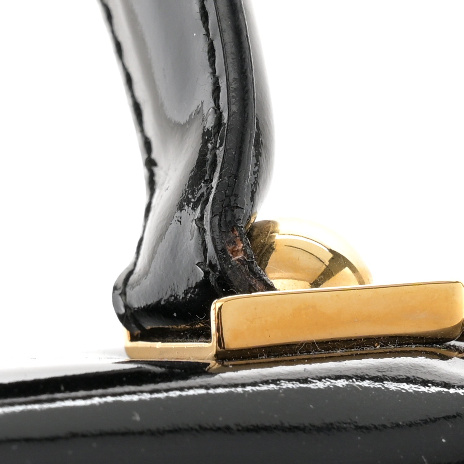 Salvatore Ferragamo Patent Small Iconic Top Handle Bag Black 12 of 12