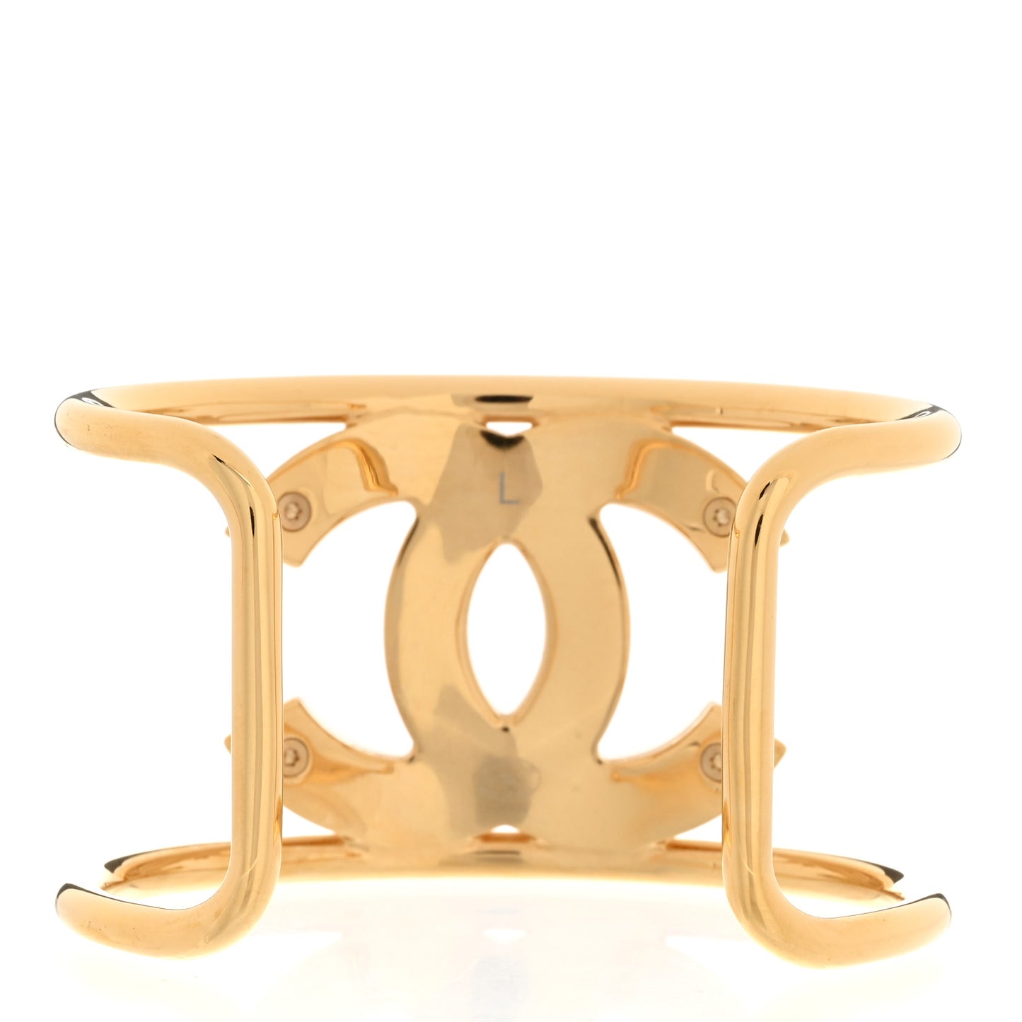 Metal Resin CC Cuff Gold White