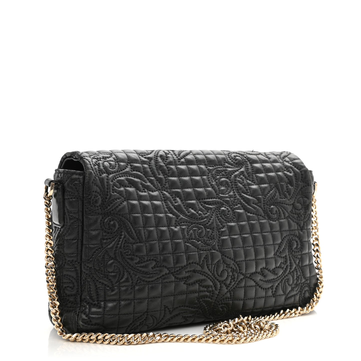 Nappa Barocco Quilted Vanitas Crossbody Black
