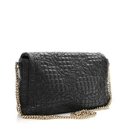Versace Nappa Barocco Quilted Vanitas Crossbody Black 2 of 12