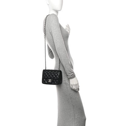 Chanel Lambskin Quilted Mini Square Flap Black 2 of 14