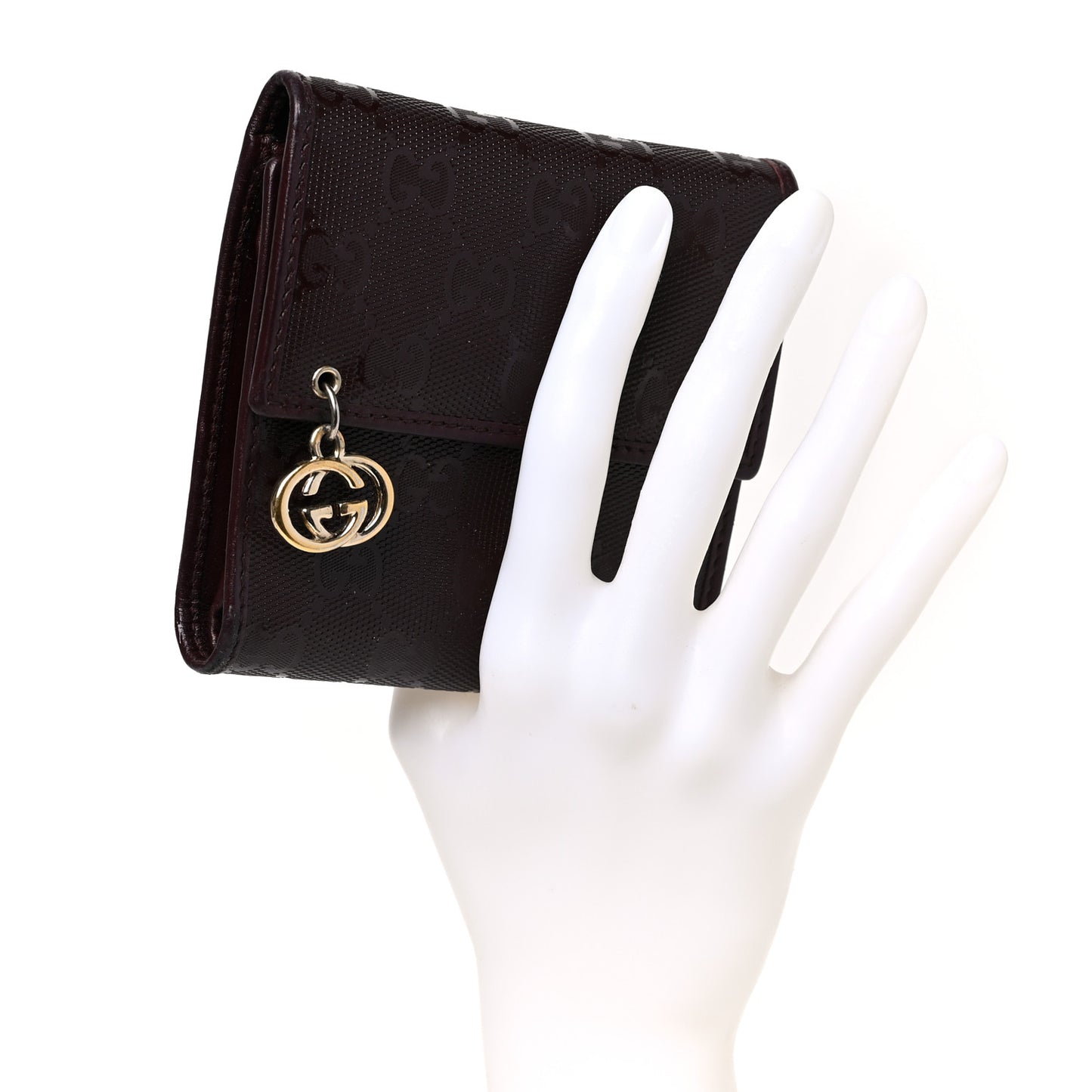 Imprime Monogram GG Pierce Tri Fold Wallet Bordeaux
