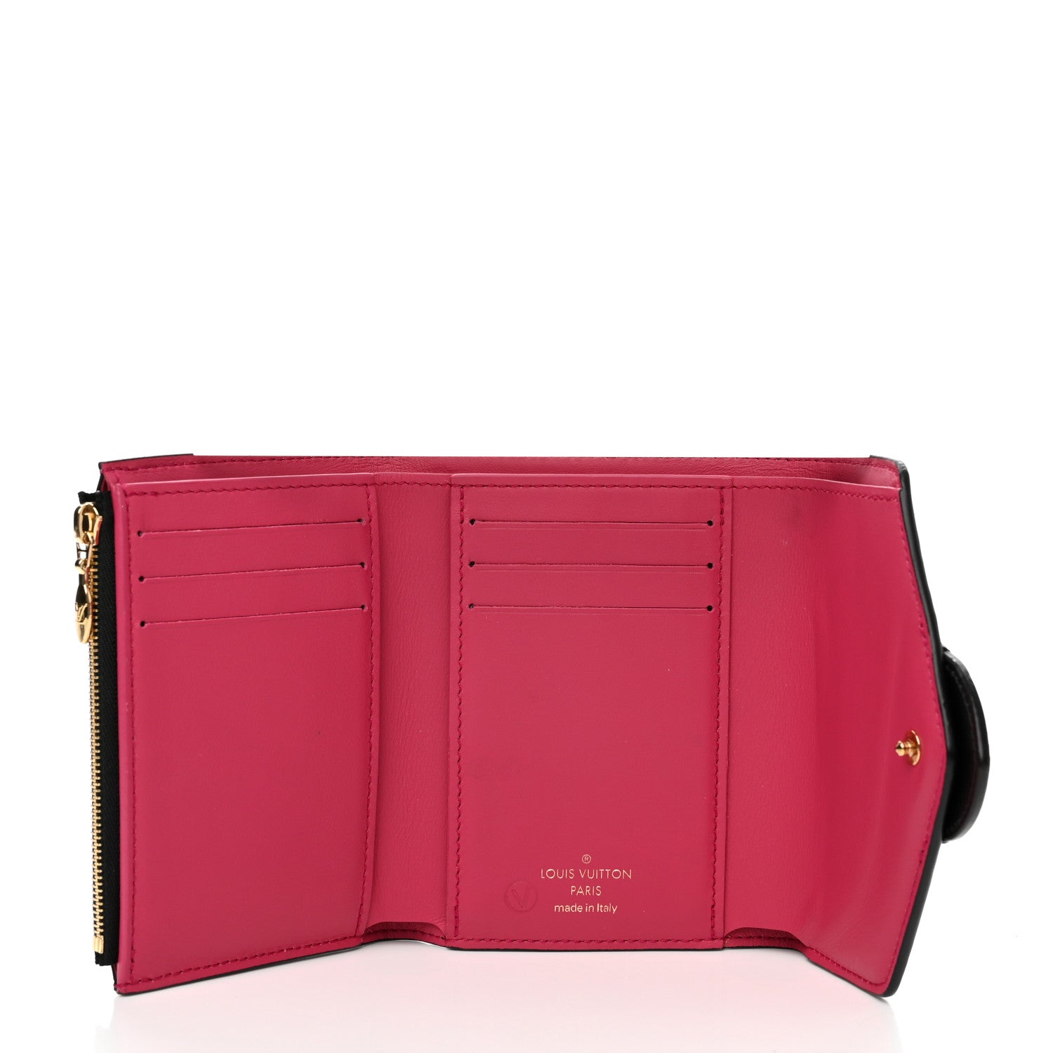 Louis Vuitton Smooth Calfskin LV Pont 9 Compact Wallet Black