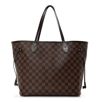 Louis Vuitton Damier Ebene Neo Neverfull MM Rose Ballerine 1 of 12
