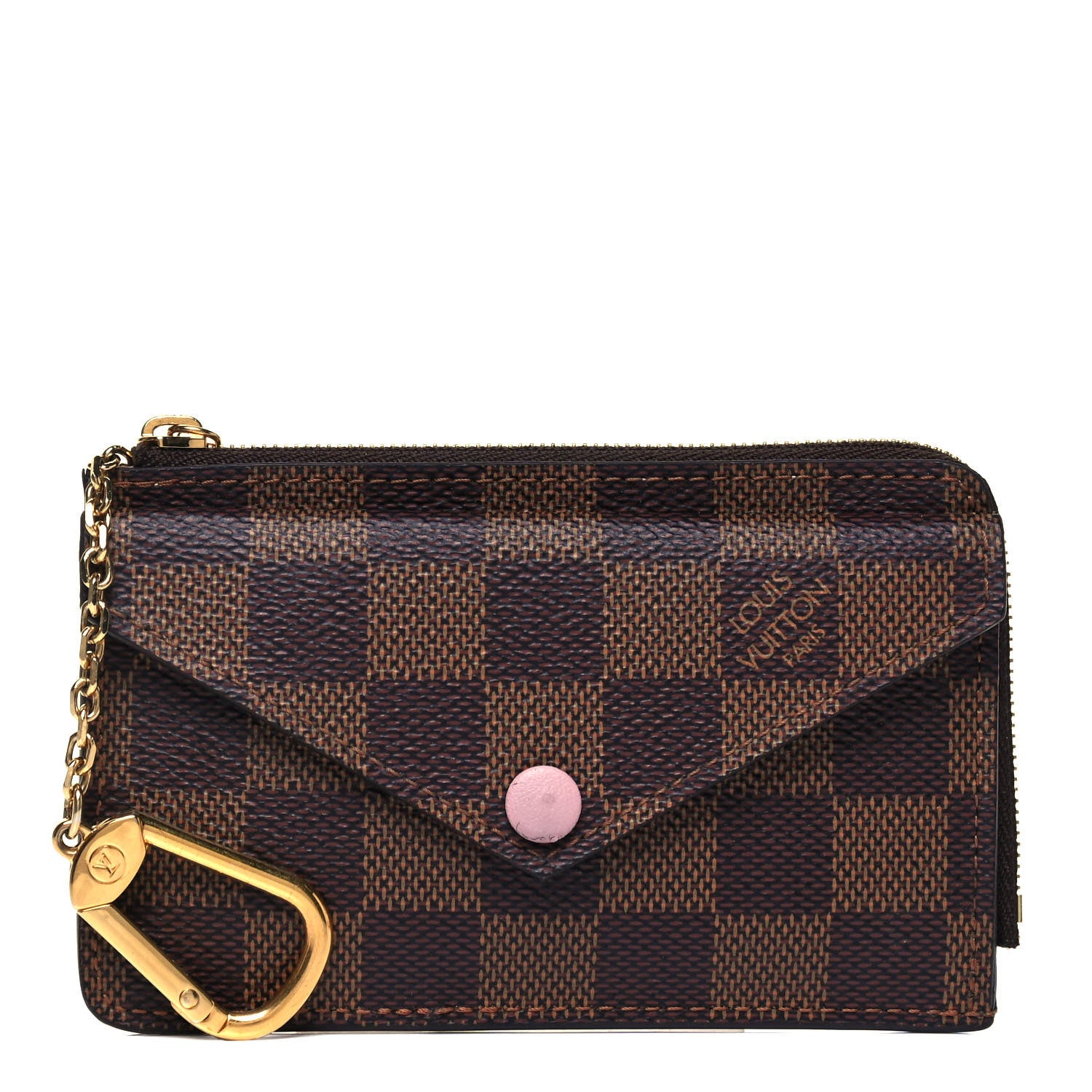 Louis Vuitton Damier Ebene Recto Verso Card Holder Rose Ballerine 1 of 7