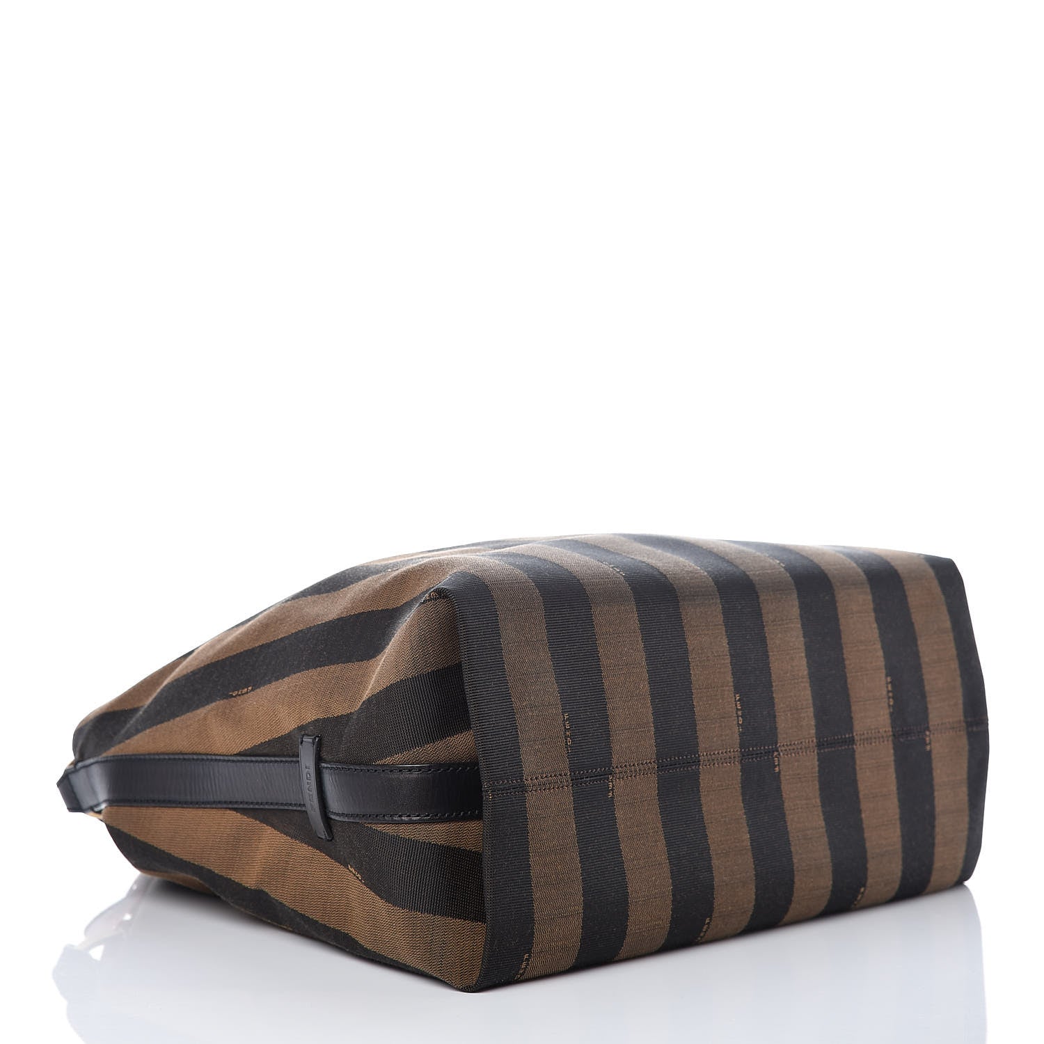 Fendi Pequin Cuoio Vegetale Large Hobo Tobacco Rosso Black 4 of 10